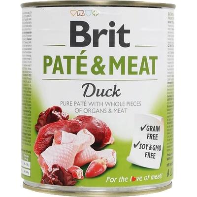Brit Pate & Meat Duck - Консерва с 26% пуешко и 44% пилешко месо 800 гр