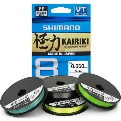 Shimano Pletená Šnúra Kairiki 8 Green 300m 0,06mm 5,3kg