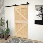 vidaXL Врата NARVIK 80 x 210 cm Натурално (351042)