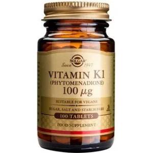 Solgar Хранителна добавка Витамин К 1 , Solgar Vitamin K1 100ug 100 Tabs