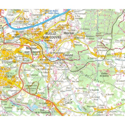 146 Angouleme Bellac 1:100t mapa