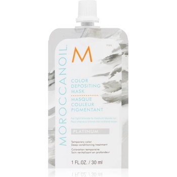 Moroccanoil Color Depositing нежна подхранваща маска без перманентни цветови пигменти Platinum 30ml