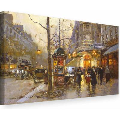 Obraz na plátne THEATRE DU VAUDEVILLE – Edouard Leon Cortes - 100x70 cm