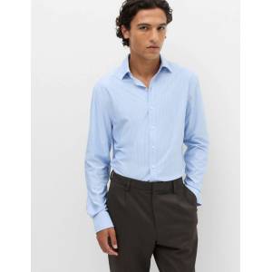 Marks & Spencer Класическа джърси раирана риза с кройка Regular Fit Marks & Spencer синя Marks & Spencer | Sin | МЪЖЕ | S