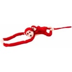 LEAN Toys Mascot Plush Monkey with Baby, Red 70 cm