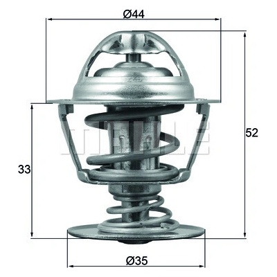 Termostat, chladivo MAHLE TX 173 88D