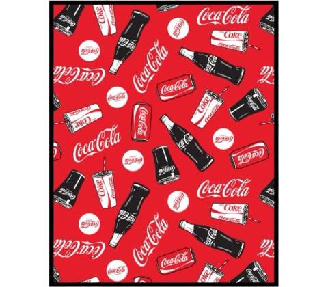 E plus M Fleecová deka Coca Cola