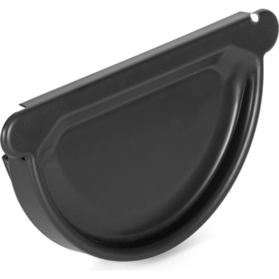 Evromat Čelo s tesnením pre odkvapový žľab 333 mm pozinkované lakované RAL 9005 čierne