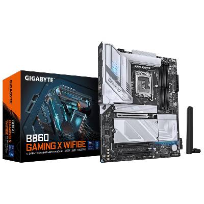 Дънна платка GIGABYTE GB B860 Gaming X Wi Fi6E DDR5 4xDIMM 256GB PCIe 5.0 M. 2 3xPCIe x16 2.5GbE WiFi 6E HDMI 2.1 DP 2.1 USB4 Type-C ATX (B860 GAMING X WIFI6E / B860 GAMING X WIFI6E 1.0)