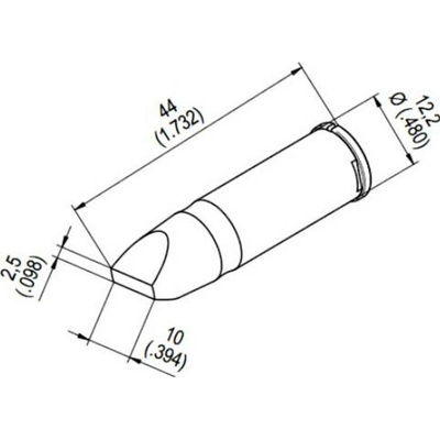 Ersa 0242CDLF100 pájecí hrot dlátový Velikost hrotů 10 mm Obsah 1 ks