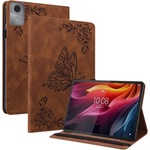 Lenovo Tab K11 Gen 2 / Lenovo Idea Tab- Кожен калъф с Протектор, Дизайн Пеперуда / Цвете, Стойка и Държач за писалка (Зелен, Син, Червен, Кафяв, Лилав, Розов)