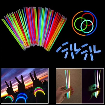 Svítící náramky Lightstick 100 ks barevné