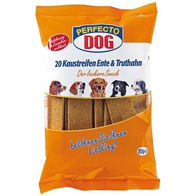 Perfecto Dog Mäsové plátky morka + kačica 20ks 200 g