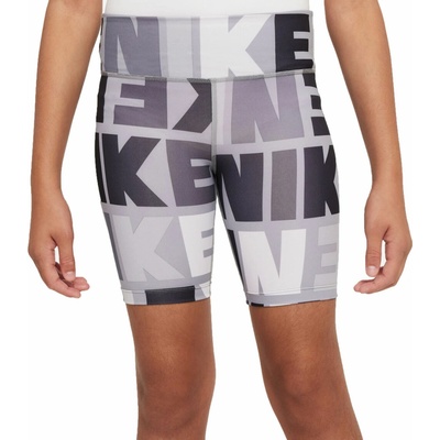 Nike elastické DF ONE BKE SHRT LOGO PRNT sivá