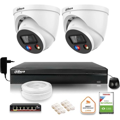 Dahua 2 kamery IPC HDW3849H AS PV 0280B S5 DVR