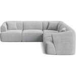Cosmopolitan Design Светлосив ъглов диван от рипсено кадифе Campi - Cosmopolitan Design (COS_COR_266_F1_CAMPI5)