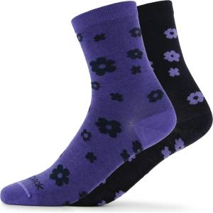 Heber Peak Дамски спортни чорапи Heber Peak Merino SylvaHe. Flower Socks 2-Pack Sports socks - Blue / Violet - размер 42-44 (EU) (207-1027-0212)