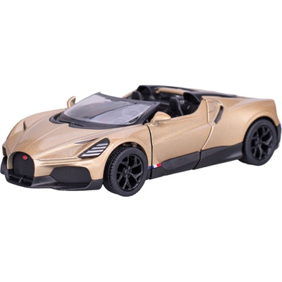 Kinsmart Bugatti Mistral 13cmkov zpětný chod Barva: Zlatá 1:36