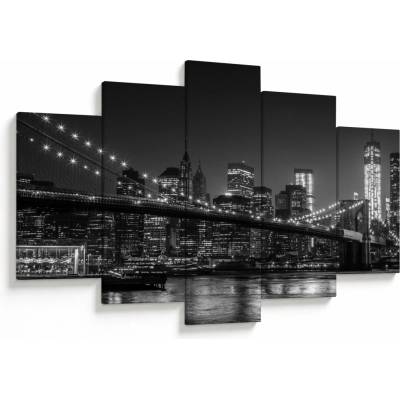 Obraz Brooklyn mostu v New Yorku, pětidílný 150x105 cm