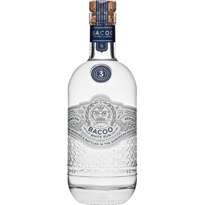 Bacoo 3 ročný White rum 43% 0,7 l (čistá fľaša)