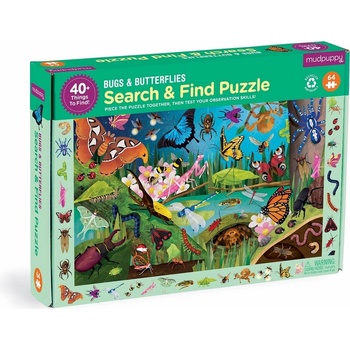 Mudpuppy Brouci a motýli 64 dielov