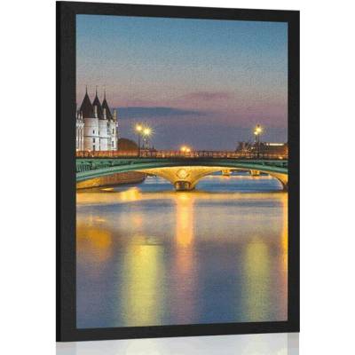 Plakát noční Paříž - 20x30 black