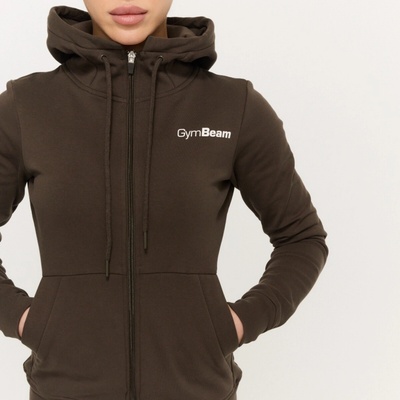GymBeam Women‘s Limitless Zip Up Hoodie Espresso