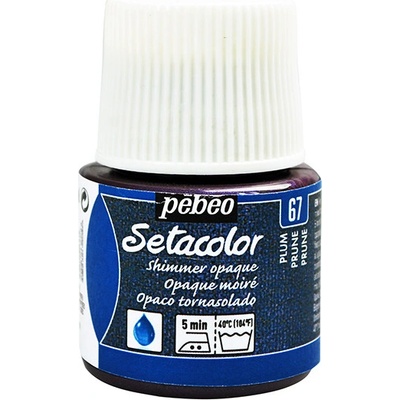 Farby na textil Pebeo Setacolor Opaque Shimmer 45 ml Shimmer plum