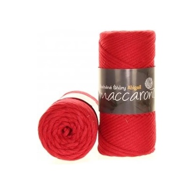 Maccaroni Šňůry Abigail 3mm - 501 červená