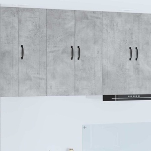 vidaXL Стенен шкаф PORTO Циментено сиво 60 x 31 x 80 см (885398)
