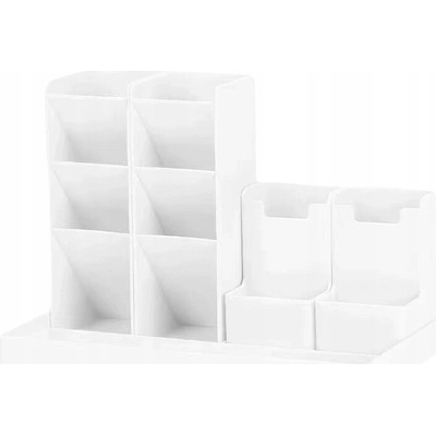 ORGANIZÉR NA PÍSACÍ STÔL STOJAN SORTER NÁDOBA NA CERUZKY PERÁ BIELY