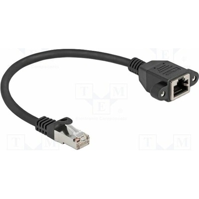 Delock 90773 Prodlužka Ethernet S/FTP Kat: 6a 0,25m černý