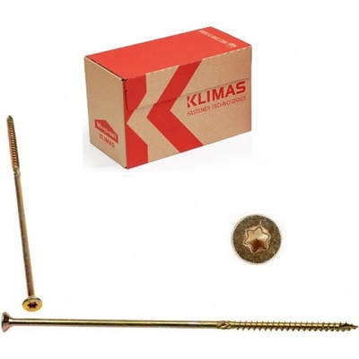 KLIMAS Wkret-met konštrukčná skrutka do dreva so zápustnou hlavou KMWHT TX30 Ø6 mm 240 mm - 100 ks