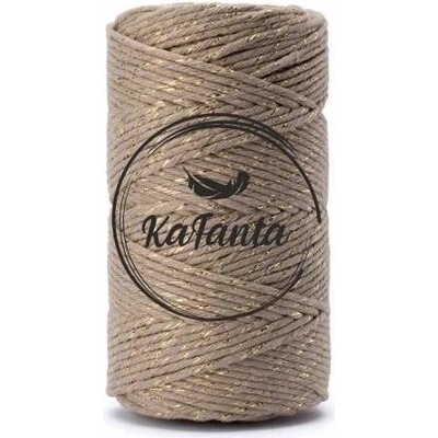 Macrame příze KaFanta PREMIUM 3mm/200m - beige gold