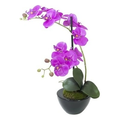 Orchidej fialová v dekoračním květináči, 45 cm