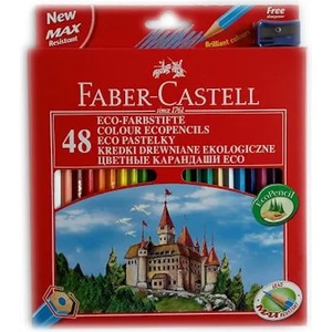 Faber-Castell Моливи Замък Фабел Кастел Faber Castell 48 цвята + острилка