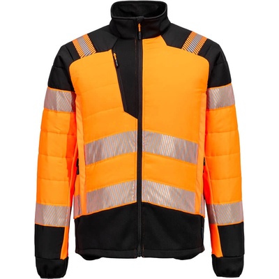 Portwest pw3 hi-vis hybrid baffle t170 / Мъжко светлоотразително дишащо яке - hv оранжево/черно xxxl (t170obrxxxl)