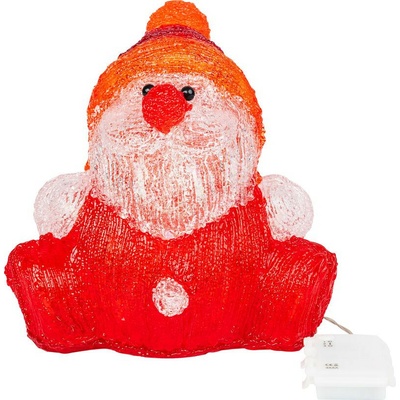 MagicHome Dekorácia Santa klaus 30 LED časovač akryl 3xAA IP44 exteriér 24x21x24 cm