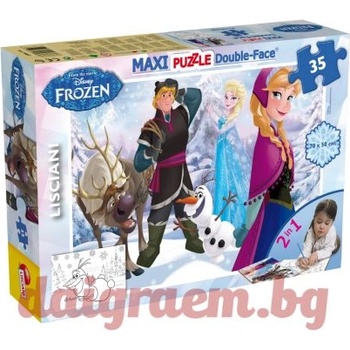 Lisciani Пъзел lisciani 46867 - 35 части - Замръзналото кралство, двулицев пъзел (li46867)