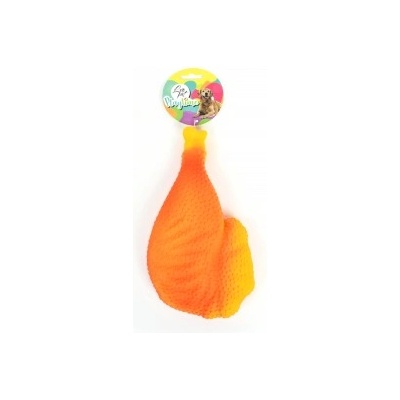 LEOPET Играчка за куче - винил, пилешко бутче със звук - 23х13х4 см - 1 бр, leopet Италия, 76243/gh762436