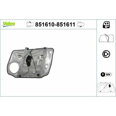 Zvedací zařízení oken VALEO 851611 851611
