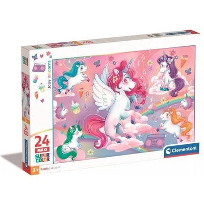Clementoni Clementoni: SuperColor щастливи еднорози - макси пъзел 24 части (28525)