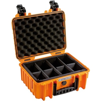 B&W Outdoor Cases Type 3000 Orange divider system