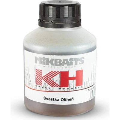 MikBaits Booster Krvavý Huňáček Švestka Oliheň 250 ml