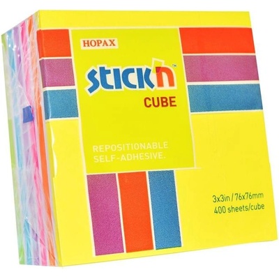 Stick`n Stick'n Самозалепващи се листчета Rainbow, 76 x 76 mm, неоно (1040120210)