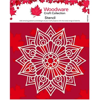 Woodware Plastová šablona 17x17cm mandala 2 – Zboží Dáma