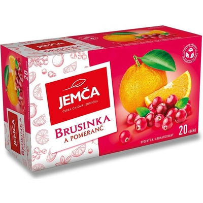 Jemča Brusinka a pomeranč ovocný čaj aromatizovaný 20 x 2 g