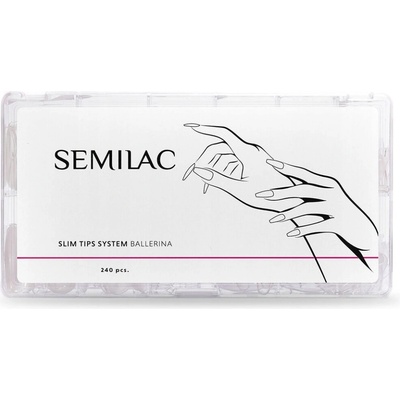 Semilac Slim Tips System umělé nehty typ Ballerina 240 ks