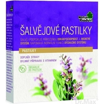 Naturprodukt Šalvějové pastilky 20 ks