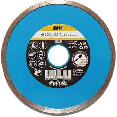 Magg Diamantový kotouč celoobvodový 125 mm DKC125
